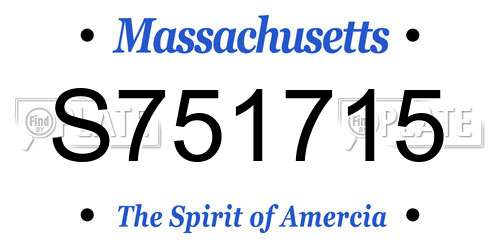 S751715 Massachusetts License Plate