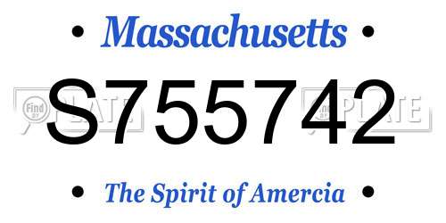 S755742 Massachusetts License Plate