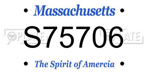 S75706 Massachusetts License Plate