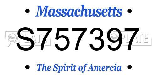 S757397 Massachusetts License Plate