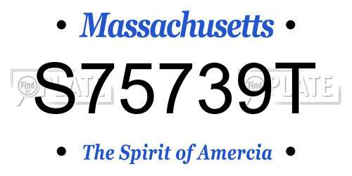 S75739T Massachusetts License Plate