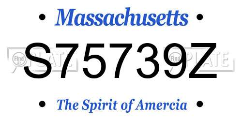S75739Z Massachusetts License Plate