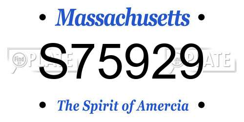 S75929 Massachusetts License Plate