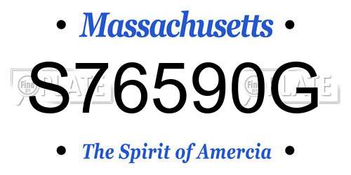 S76590G Massachusetts License Plate