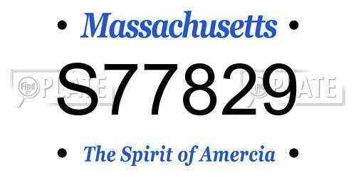 S77829 Massachusetts License Plate