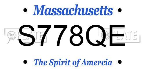 S778QE Massachusetts License Plate