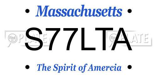 S77LTA Massachusetts License Plate