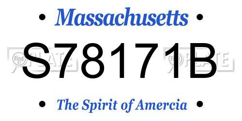 S78171B Massachusetts License Plate