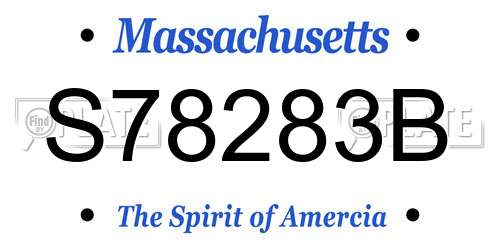 S78283B Massachusetts License Plate