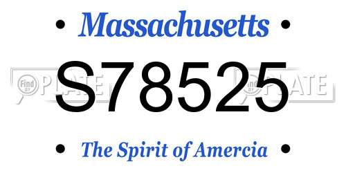 S78525 Massachusetts License Plate