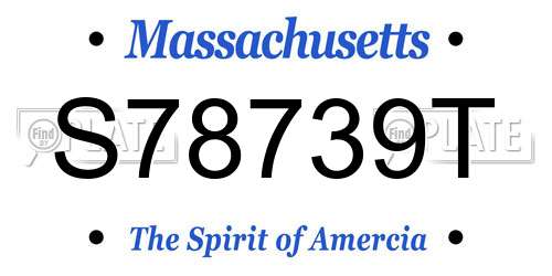 S78739T Massachusetts License Plate