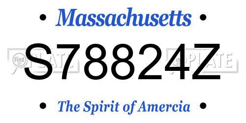 S78824Z Massachusetts License Plate
