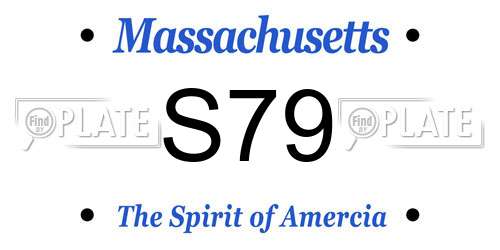 S79 Massachusetts License Plate