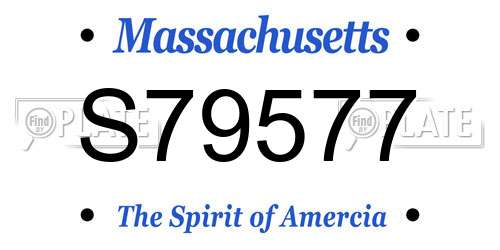 S79577 Massachusetts License Plate