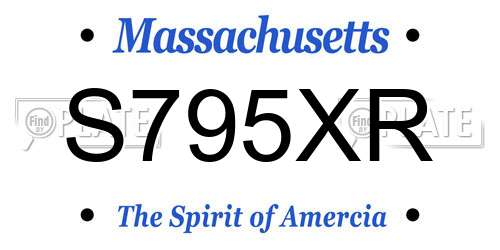 S795XR Massachusetts License Plate