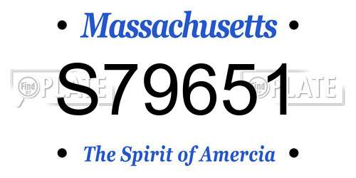 S79651 Massachusetts License Plate