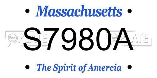 S7980A Massachusetts License Plate