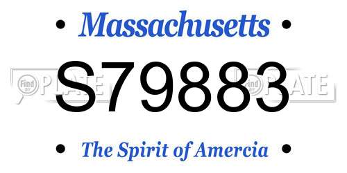 S79883 Massachusetts License Plate