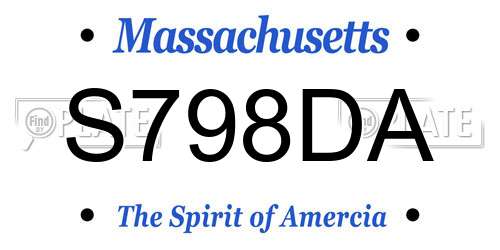 S798DA Massachusetts License Plate