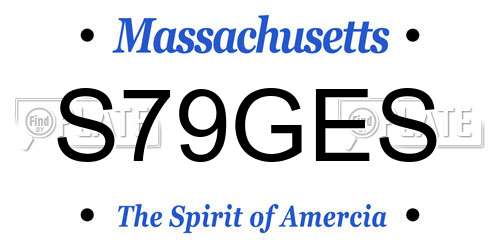 S79GES Massachusetts License Plate