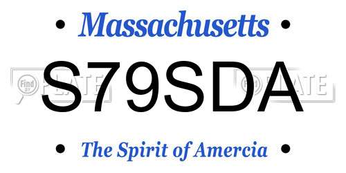 S79SDA Massachusetts License Plate