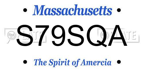 S79SQA Massachusetts License Plate