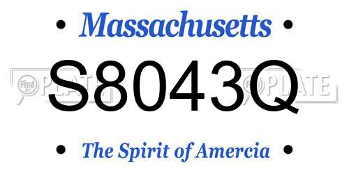 S8043Q Massachusetts License Plate