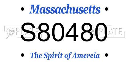 S80480 Massachusetts License Plate