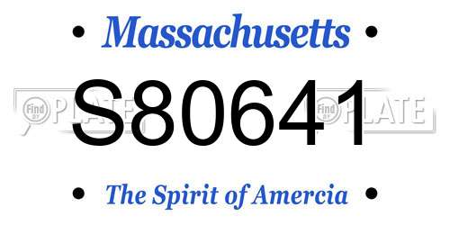 S80641 Massachusetts License Plate