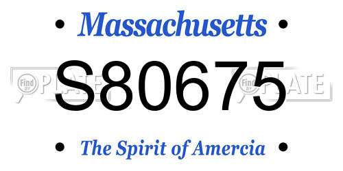 S80675 Massachusetts License Plate