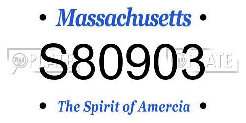 S80903 Massachusetts License Plate