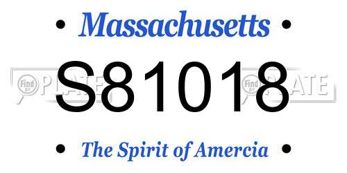 S81018 Massachusetts License Plate