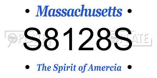 S8128S Massachusetts License Plate