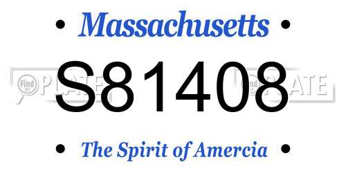 S81408 Massachusetts License Plate