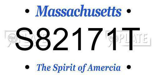 S82171T Massachusetts License Plate