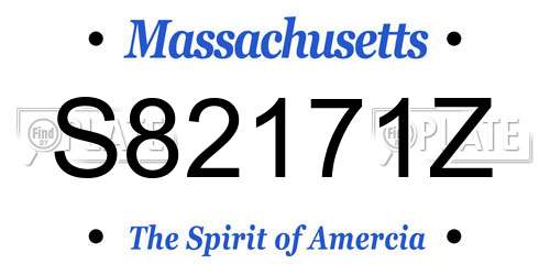 S82171Z Massachusetts License Plate