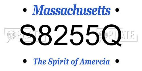 S8255Q Massachusetts License Plate