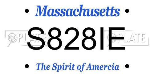 S828IE Massachusetts License Plate