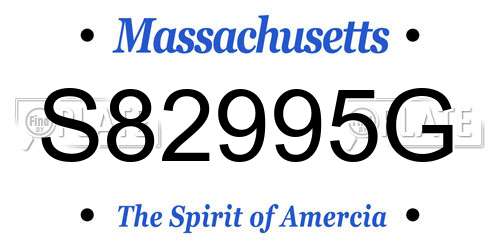 S82995G Massachusetts License Plate