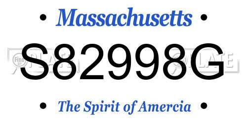S82998G Massachusetts License Plate