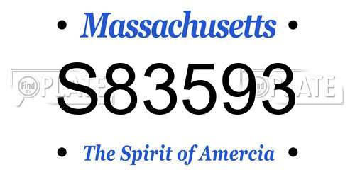 S83593 Massachusetts License Plate