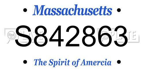 S842863 Massachusetts License Plate