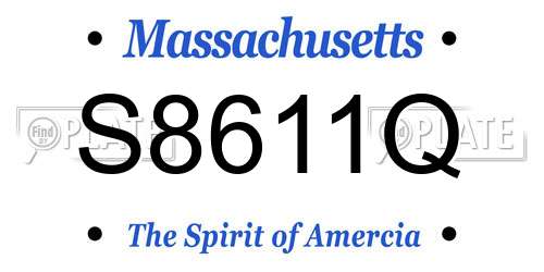 S8611Q Massachusetts License Plate