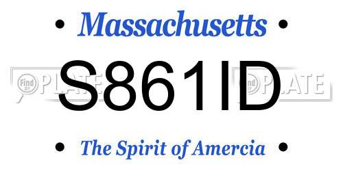 S861ID Massachusetts License Plate