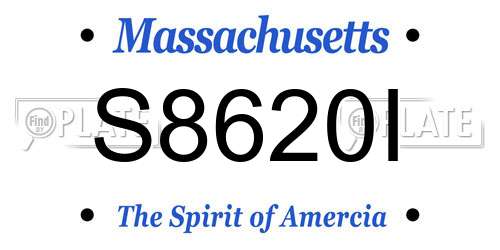 S8620I Massachusetts License Plate