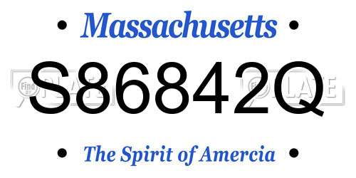 S86842Q Massachusetts License Plate