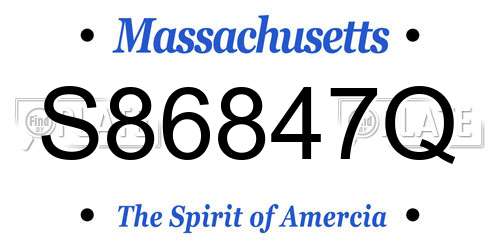 S86847Q Massachusetts License Plate