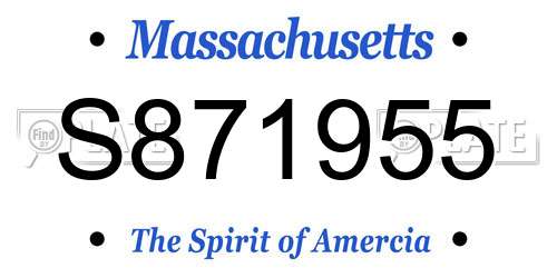 S871955 Massachusetts License Plate