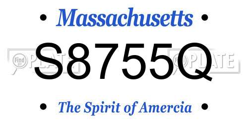 S8755Q Massachusetts License Plate