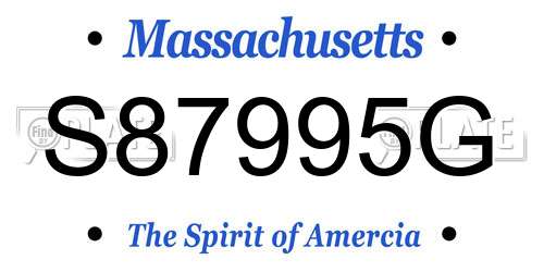 S87995G Massachusetts License Plate